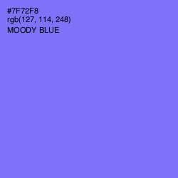 #7F72F8 - Moody Blue Color Image
